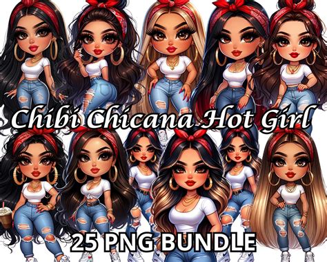 Chibi Chicana Hot Girl Png Chicana Clipart Chibi Dolls Png Chibi Girl Png Latina Woman