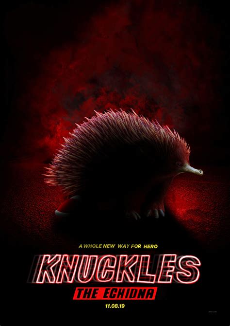 Knuckles the Echidna - the movie | Sonic the Hedgehog Movie Poster