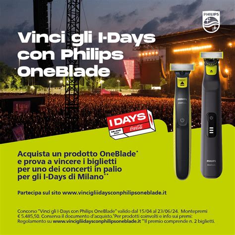 Philips Oneblade Diventa Sponsor Degli I Days Milano Coca Cola Con