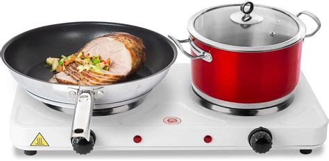 Amazon W Portable Electric Double Burner Hot Plate Cooktop Kitchen Cooking Stove Home