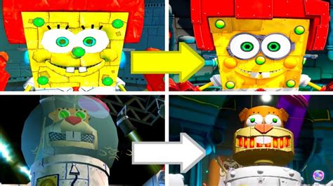 SpongeBob Battle For Bikini Bottom Rehydrated All Bosses Comparison Mobile Vs PS2 YouTube