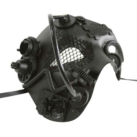 Black Steampunk Terminator Mask - KA-1006 - Medieval Collectibles
