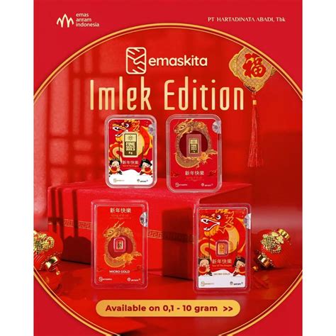 Jual Logam Mulia Antam X Hartadinata Imlek Cny Year Of Dragon Gong Xi