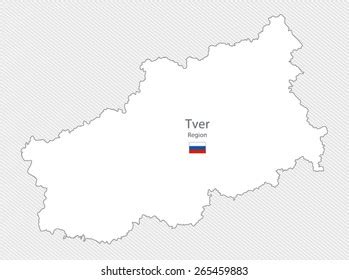 map tver region russia stock vector royalty   shutterstock