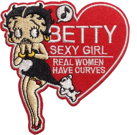 Amazon co jp ワッペン アメリカン ベティちゃん Betty Boop 6077mm BBW 001 キャラクター 刺繍 アイロン圧着 手芸 アメリカ雑貨 ホビー