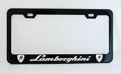 "Lamborghini" Black License Plate Frame, Custom Made of Powder Coated ...