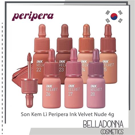 Peripera Ink Velvet Nude Matte Lipstick G Best Seller Rosy Nude Earth Brown Pink Shop