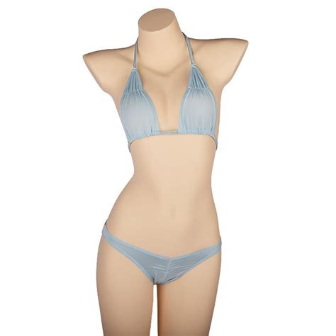 Biquíni Hot Spring Swimsuit de três pontos Transparente Ultra fino Spot Feminino Set Lady