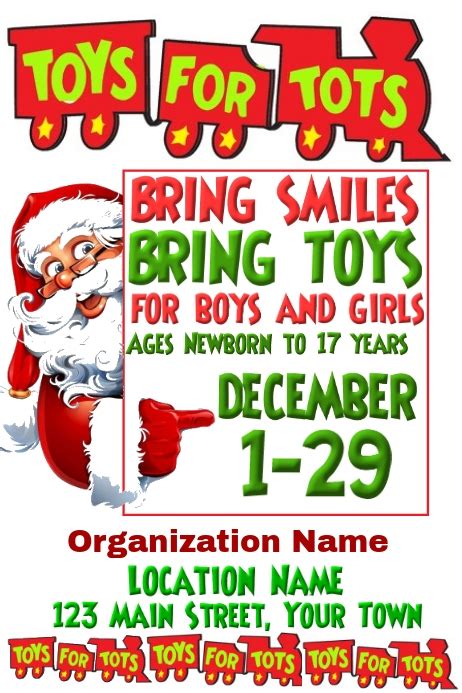 Printable Flyer Toys For Tots Flyer Template Printable Templates