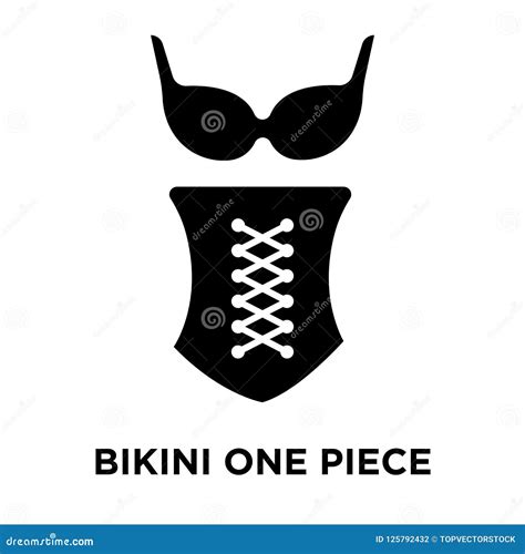 Bikini One Piece Swimwear IconÂ Vector Isolated on White Background Logo Concept of Bikini One