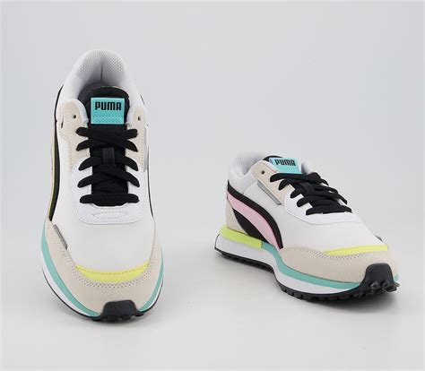 PUMA City Rider Trainers Grey Pink Lady - Women's Trainers