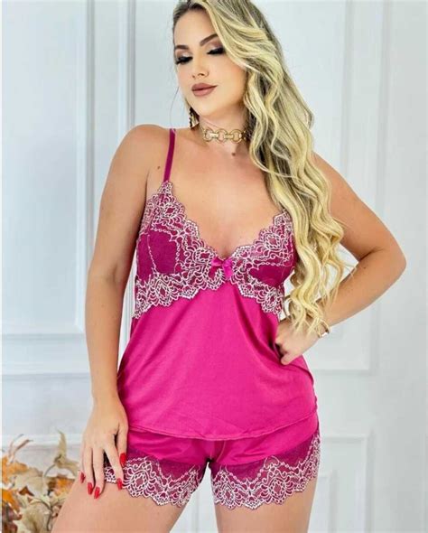 SHORTDOLL BICOLOR REF 742 PINK PRATA Império Lingerie