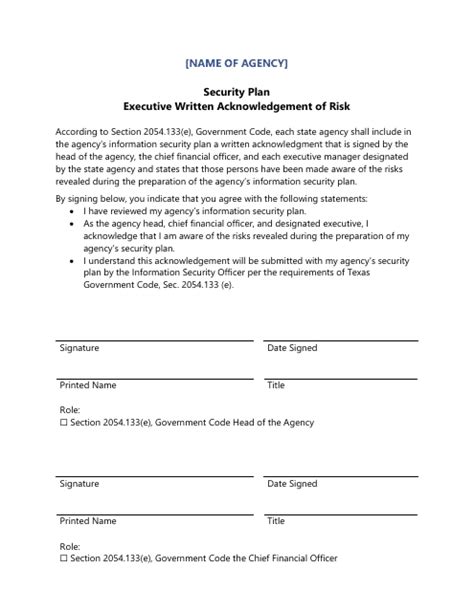 Risk Acceptance Templates Pdf Download Fill And Print For Free