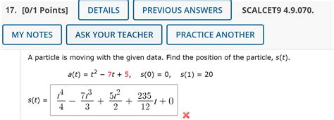 solved im confused      position equation cheggcom