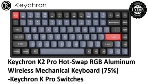 Keychron K Pro Qmk Via Hot Swap Rgb Aluminum Wireless Mechanical Keyboard Type C Hot