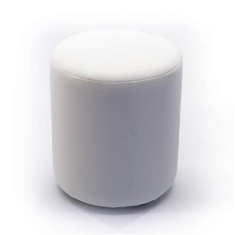 Пуф "Ролл" белый (велюр) в аренду в Алматы - EVENTLAB