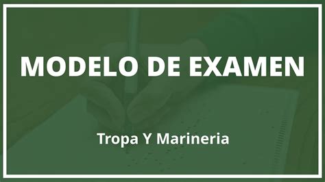 Examen Tropa Y Marineria Modelo PDF Soluciones Resuelto