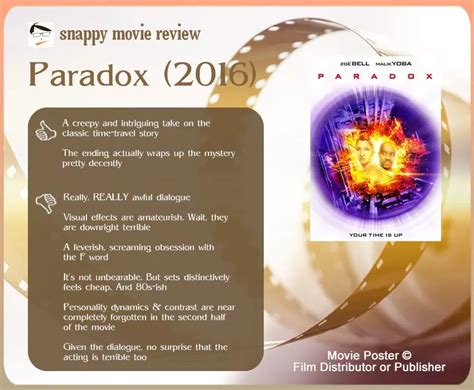 Movie Review - Paradox (2016) | The Scribbling Geek