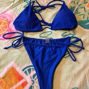 Swim Royal Blue String Bikini Set L Poshmark