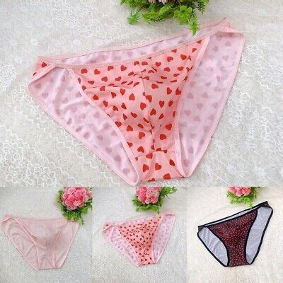 Mens Sexy Ice Silk Print Panties Bikini Lingerie Underpants Briefs Underwear Ebay