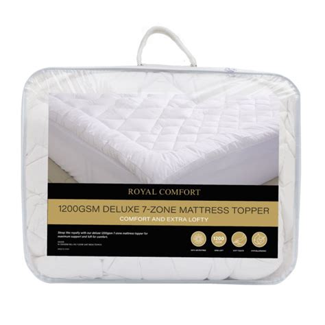 1200gsm Deluxe 7 Zone Mattress Topper Luxury Breathable Single White