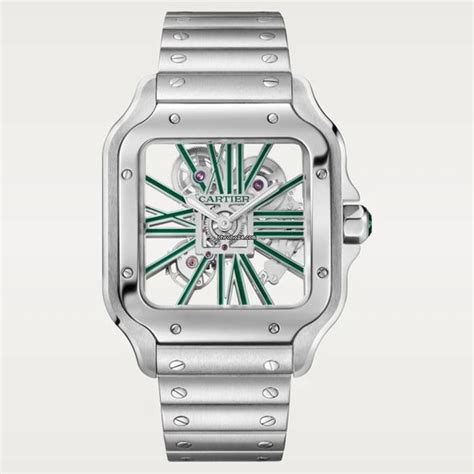 Cartier Santos Skeleton Extremely Rare Green Roman Dial für 34