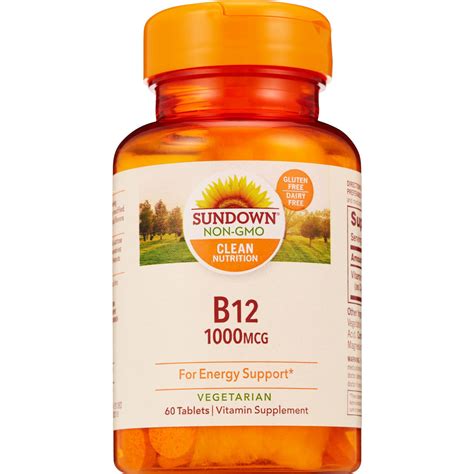 Sundown B12 Vitamin Supplement Tablets, 1000 mcg,60 CT Ingredients