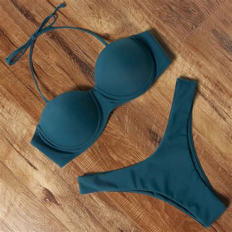 Sexy Women Bikini Brazilian Swimsuit Push Up Bra Bikini Set Two Piece Swim Suit Swimwear Low