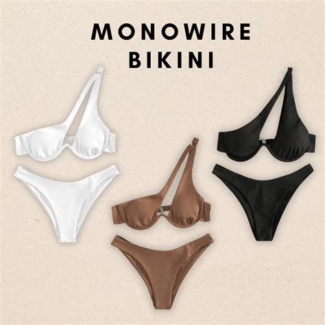 พรอมสงจากไทย บกนไหลเฉยง มโครง สพน ผารอง ไฮคท monowire bikini Shopee Thailand