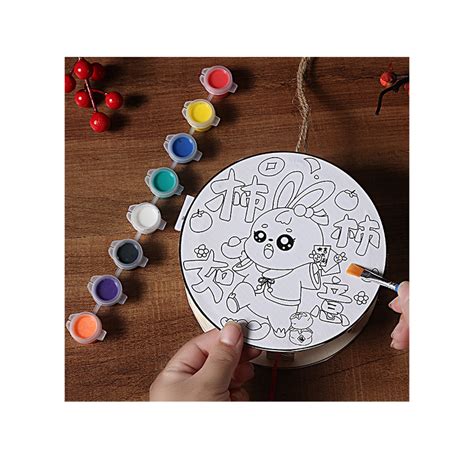 Đồ chơi đèn lồng gỗ tự tô siêu hot mẫu mới 2023 Lồng đèn gỗ Trung thu cho bé tự vẽ 8 màu kèm