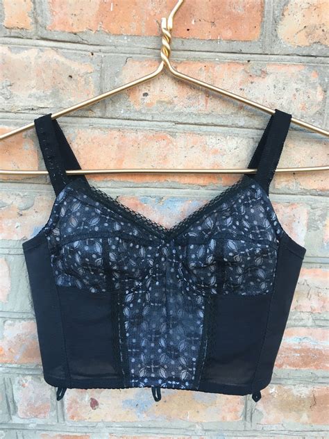 Corset Bralette Bra Brassiere Vintage Underwear Luxury Lace Lingerie Lady Black Bra Soviet Old