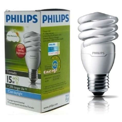 Jual Lampu Bohlam Philips Tornado W Putih Kuning Original Watt