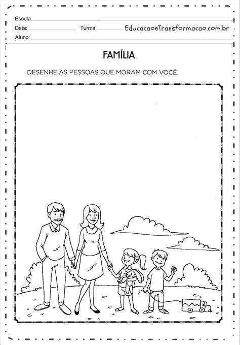 Atividades sobre Família para Educação Infantil - Pessoas que moram com ...