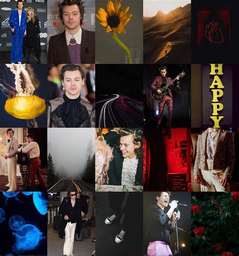 Harry Styles Wall Collage Kit 60 Photo Digital Download Etsy