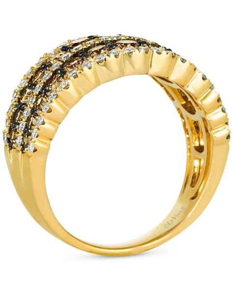 Le Vian Chocolate Diamond Nude Diamond Multirow Statement Ring 1 5 8 Ct T W In Metallic Lyst