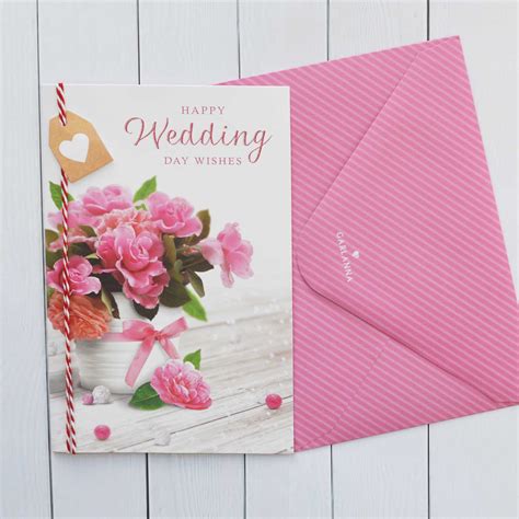 Wedding Card Wedding Day Wishes - Garlanna Greeting Cards