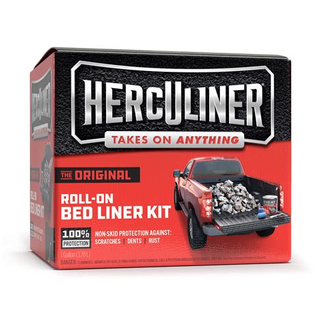 Herculiner Hcl1b8 Roll On Bed Liner Kitblack 1 Gal