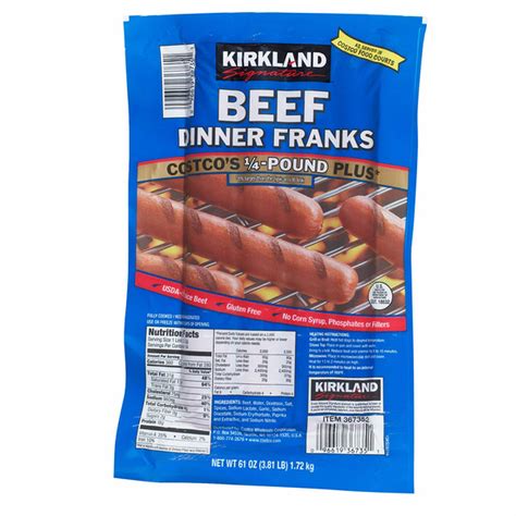 Kirkland Signature Beef Dinner Frank 61 Oz 61 Oz Delivery Or Pickup