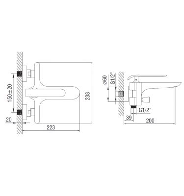 Art Platino Emira Bateria Wannowa Chrom EMI BWN 020C