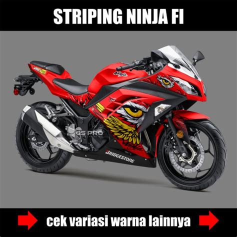 Jual Striping Motor Ninja 250 Fi Old Edisi Mata Elang Decal Stiker