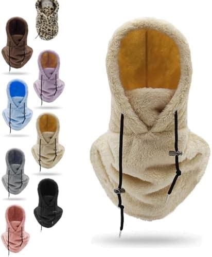 Ccrftgi Sherpa Hood Ski Mask Over Helmet Windproof Plush Balaclava