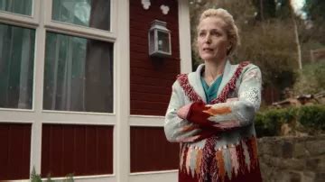 Chunky Knit Cardigan Worn By Jean Milburn Gillian Anderson In Sex Education TV Series S04E07