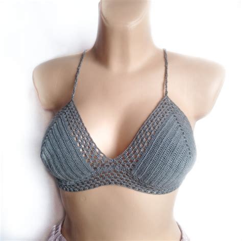 Crochet Halter Top Festival Top Crochet Bikini Top Sexy Crop Top Hippie Cotton Top Crochet Bra