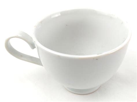Ww2 German Wehrmacht Mess Hall Porcelain White Tea Cup And Saucer