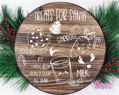 Santa Tray Svg Cookies For Santa Tray Svg Dear Santa Cookies And Milk