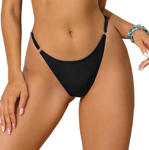 Amazon Beautyin Women Side Tie Bikini Bottoms String Swimsuit Bottom Sexy Swim Bottom