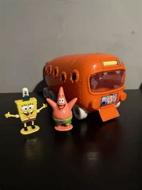 SPONGEBOB SQUAREPANTS BIKINI Bottom Orange Submarine Bus Playset Figures Sound PicClick UK