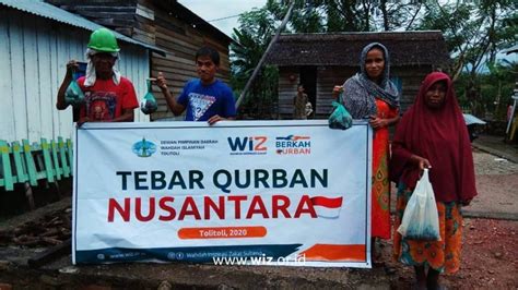 Sembelih Ekor Hewan Qurban Laznas Wiz Distribusikan Daging Qurban