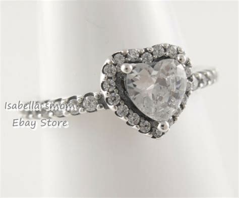 Elevated Heart Authentic Pandora Love Valentine S Ring C Sz