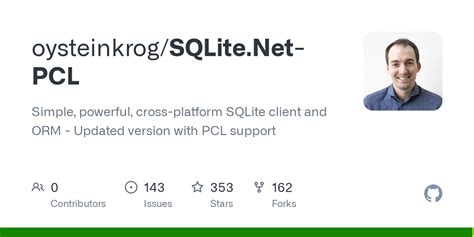 GitHub Oysteinkrog SQLite Net PCL Simple Powerful Cross Platform